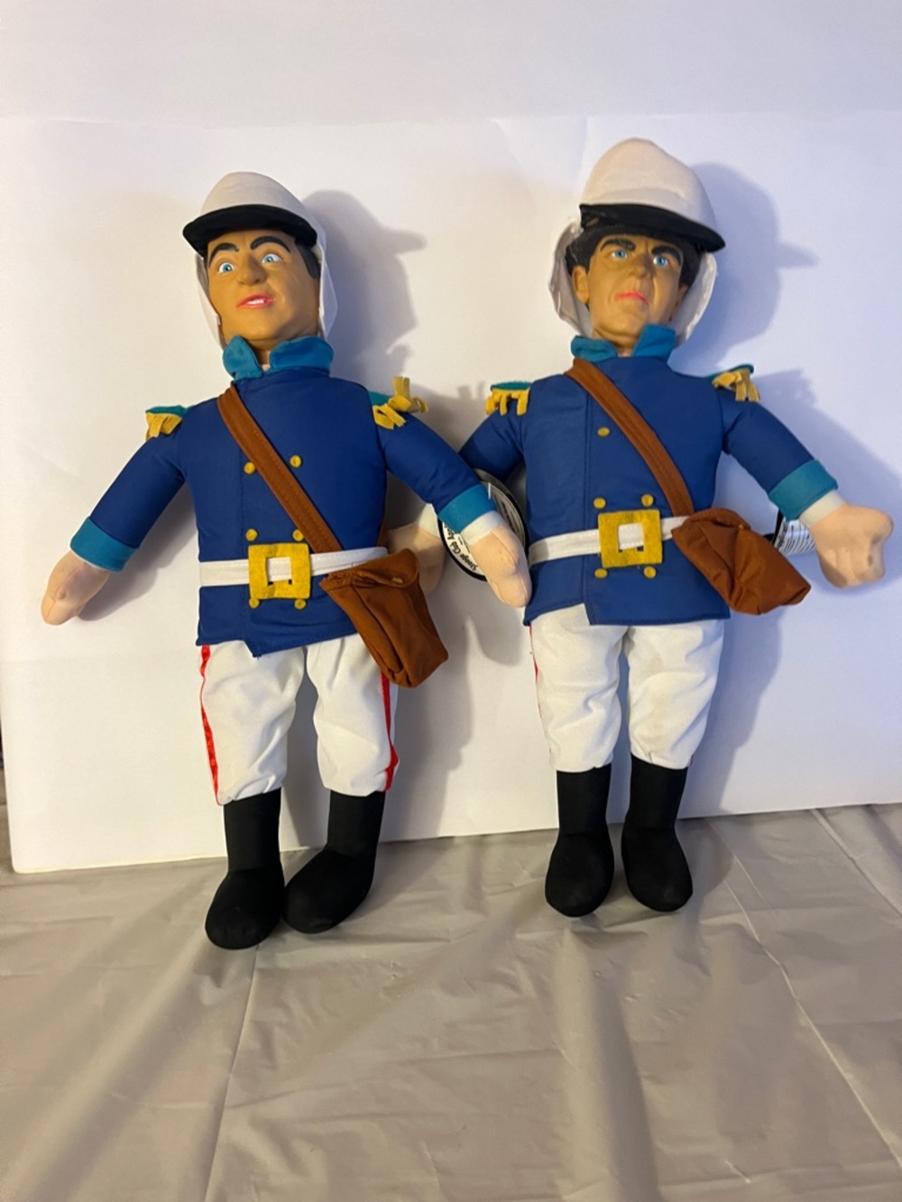 Vintage plush 3 Stooges dolls 16” Curly and Moe